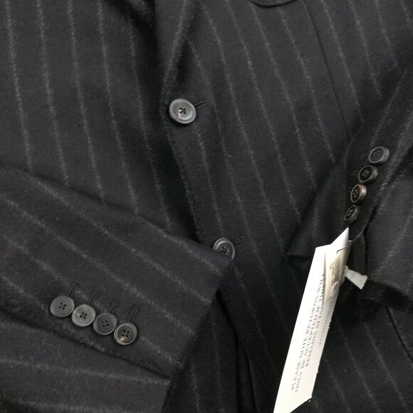 Dolce & Gabbana Suit 42R Flannel Wool Chalk Striped 38x28 New - Picture 4 of 16